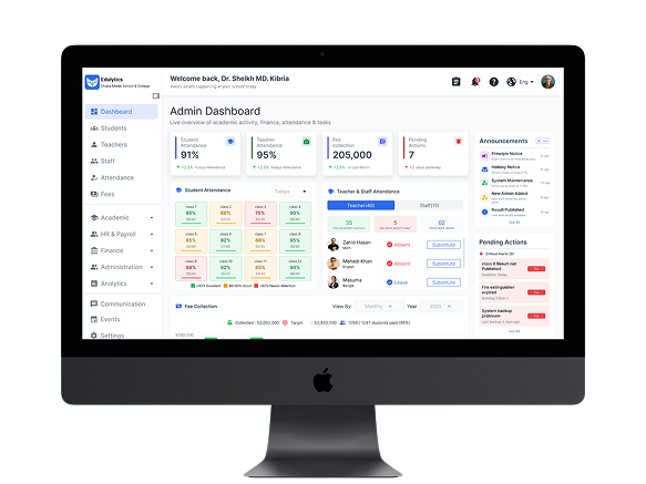 School ERP Dashboard